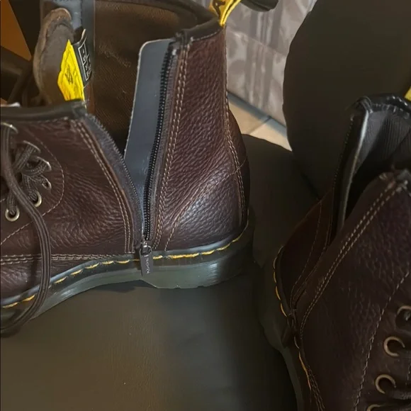 Dr. Martens Dark Brown Leather Boots - Picture 4 of 5